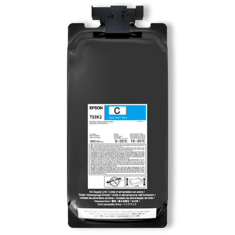 Epson UltraChrome DS Cyan Ink 1.6 Liter for SureColor F6470, F6470H (2 Pack)