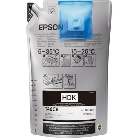 Epson UltraChrome DS HDK Black Ink 1.1 Liter for SureColor F6370, F9470, F9470H - T46C820-1 - Image Pro International
