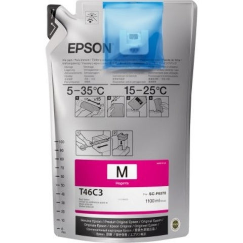 Epson UltraChrome DS Magenta Ink 1.1 Liter for SureColor F6370, F9470, F9470H - T46C320-1