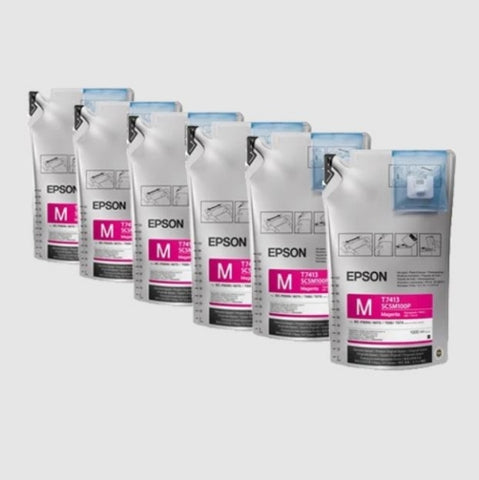 Epson UltraChrome DS Magenta Ink Packs 6 x 1000mL for SureColor F6070, F6200, F7070, F7170, F7200, F9200, F9370 - T741300 - Image Pro International