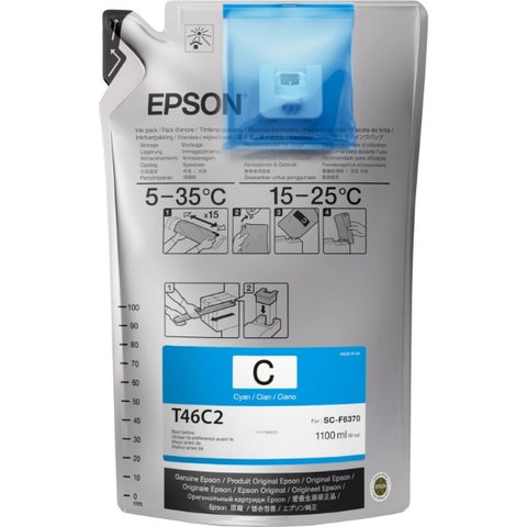 Epson UltraChrome DS Cyan Ink 1.1 Liter for SureColor F6370, F9470, F9470H - T46C220-1