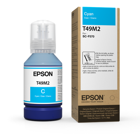 Epson T49M Cyan Ink Bottle 140ml for SureColor F170, F570 - T49M220