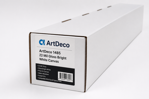 ArtDeco 22 Mil PolyCotton Blend Bright White Water Resistant Gloss Canvas in 36"X50'