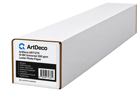 10 Mil Universal Satin/Luster Photo Paper Roll, 2'' Core in 36" x 100' sku: 1275-UA36100
