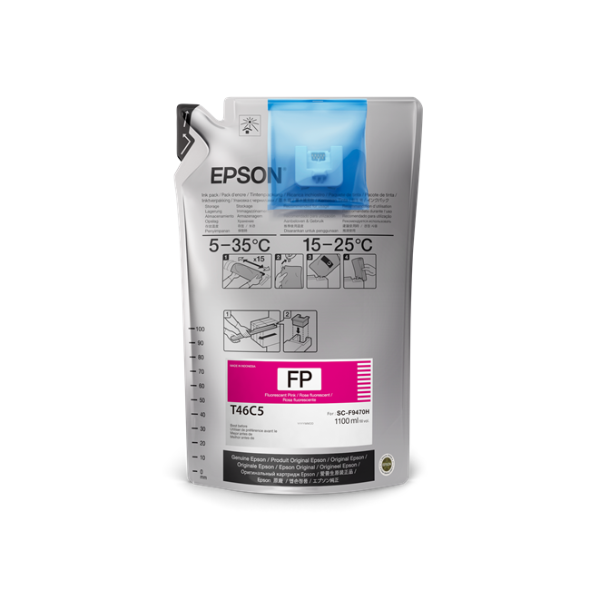 Epson UltraChrome DS Fluorescent Pink Ink 1.1 Liter for SureColor F6370, F9470, F9470H - T46C520 - Image Pro International