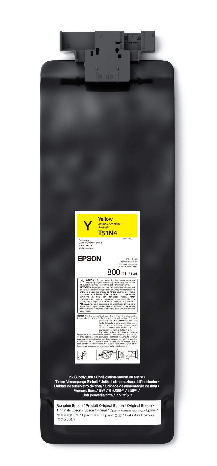 Epson T51N420, 800 mL Yellow ink pack UltraChrome GS3 Eco-Solvent for SureColor S7170, S8170, S9170 - Image Pro International