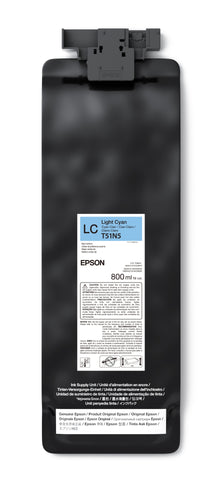 Epson T51N420, 800 mL Light Cyan ink pack UltraChrome GS3 Eco-Solvent for SureColor S7170, S8170, S9170