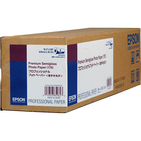 Epson Premium Semigloss Photo Inkjet Paper (16.5" x 100' Roll) - Image Pro International