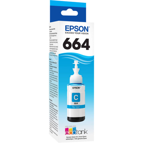 Epson T664 Cyan Ink Bottle (70mL) - Image Pro International