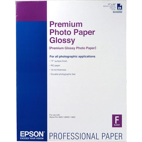 Epson Premium Photo Paper Glossy (17 x 22", 25 Sheets) - Image Pro International