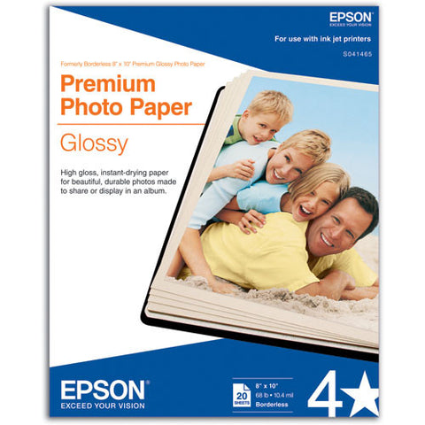 Epson Premium Photo Paper Glossy (8 x 10", 20 Sheets) - Image Pro International