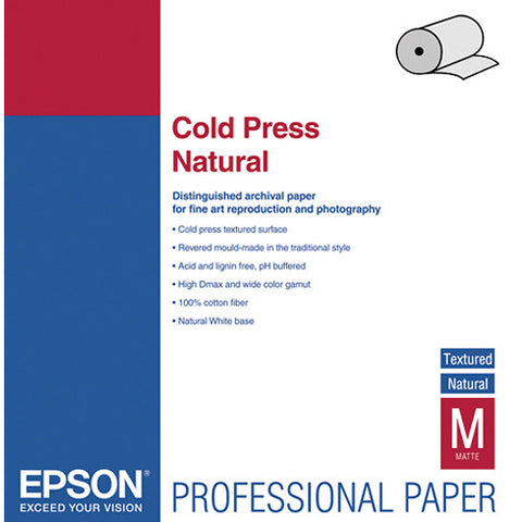 Epson Cold Press Natural Archival Inkjet Paper (24" x 50' Roll) - Image Pro International