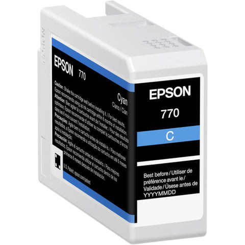 Epson 770 UltraChrome PRO10 Cyan Ink Cartridge (25mL) - Image Pro International