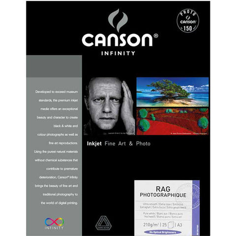 Canson Infinity Rag Photographique Paper (310 gsm, 13 x 19", 25 Sheets) - Image Pro International