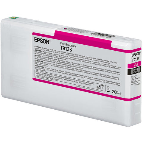 Epson T9133 UltraChrome HDX Vivid Magenta Ink Cartridge (200 mL) - Image Pro International