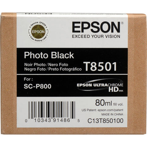 Epson T850100 UltraChrome HD Photo Black Ink Cartridge (80 ml) - Image Pro International