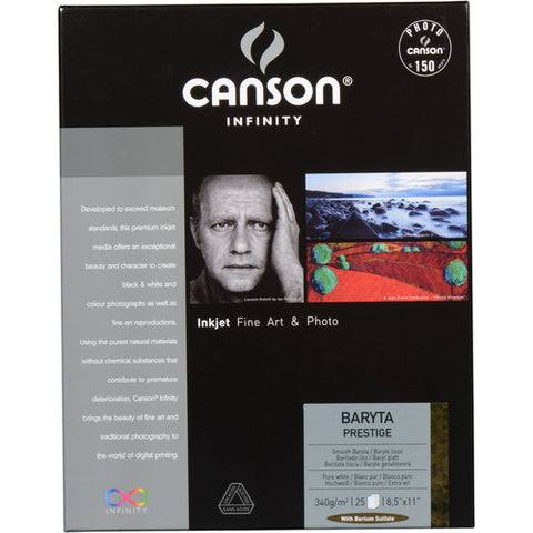 Canson Infinity Baryta Prestige Paper (8.5 x 11", 25 Sheets) - Image Pro International