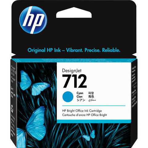 HP 712 Standard-Capacity Cyan Ink Cartridge (29mL) - Image Pro International